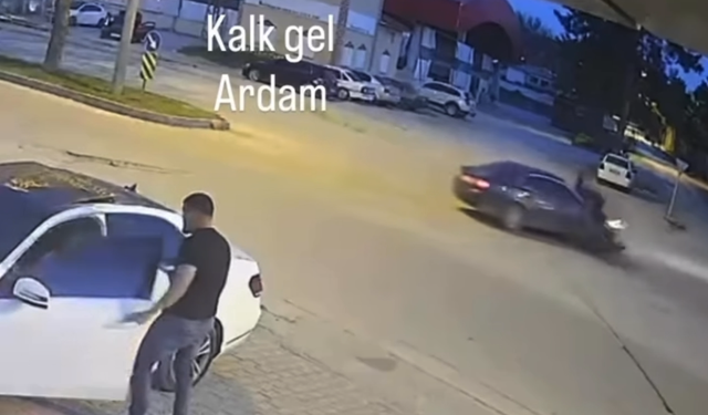 Afşin’de Otomobil ile Motosiklet Kazasının Görüntüleri Ortaya Çıktı