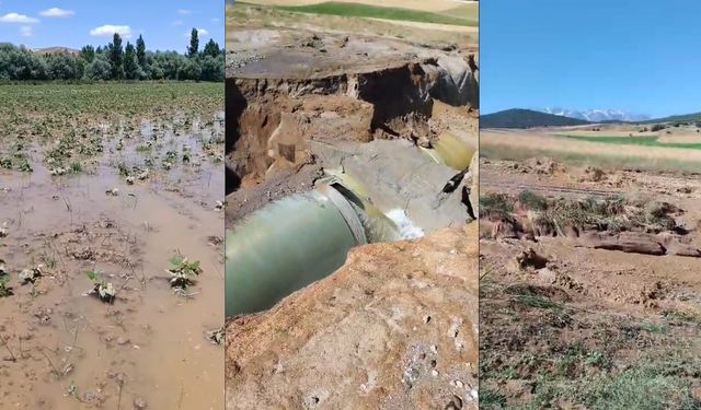 Afşin’de Sulama Hattı Patladı: Ahır ve Tarım Arazileri Sular Altında Kaldı