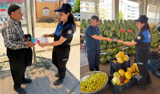 Afşin Emniyeti Pazarda Vatandaşı Uyardı: Siber Dolandırıcılara Geçit Yok!