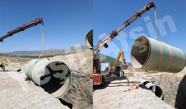 Afşin’de Adatepe Barajı Sulama Hattındaki Arızada Çalışmalar Sürüyor