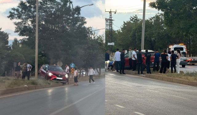 Afşin'de Otomobil Refüje Çıktı