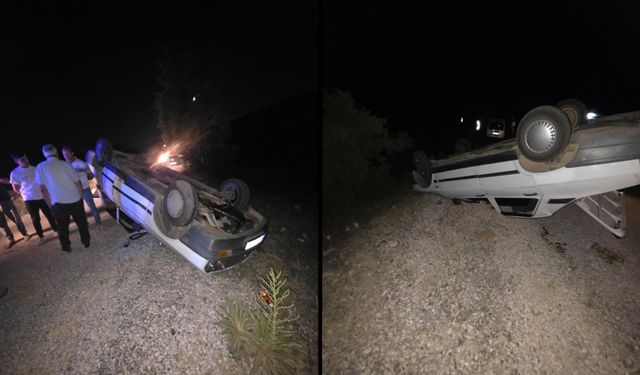Afşin'de Otomobil Takla Attı: 1 Yaralı