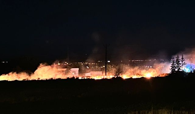 Afşin'de Otluk Alan Yangını Korkuttu