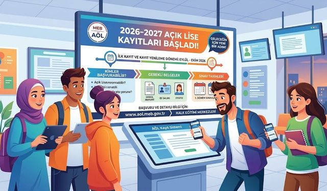 AÖL kayıtları başladı mı? 2026-2027 Açık Lise kayıt yenileme ve ilk kayıt tarihi belli oldu mu?