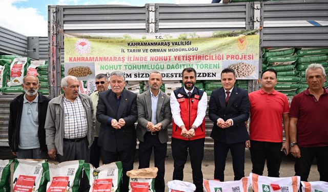 Afşin Dahil 9 İlçede Üreticilere 144 Ton Mercimek ve Nohut Tohumu Desteği Verildi