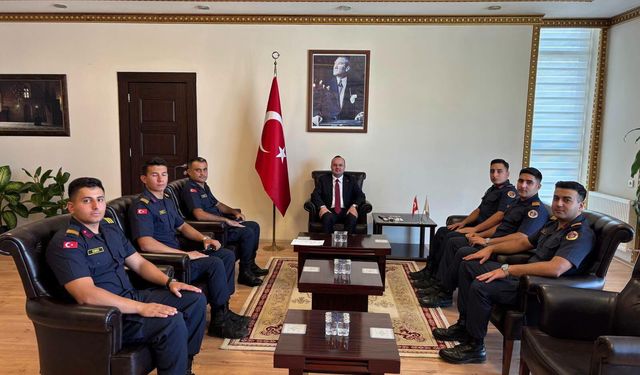 Afşin İlçe Jandarma Komutanı ve Stajyer Subay Adaylarından Kaymakam Arslantürk’e Ziyaret
