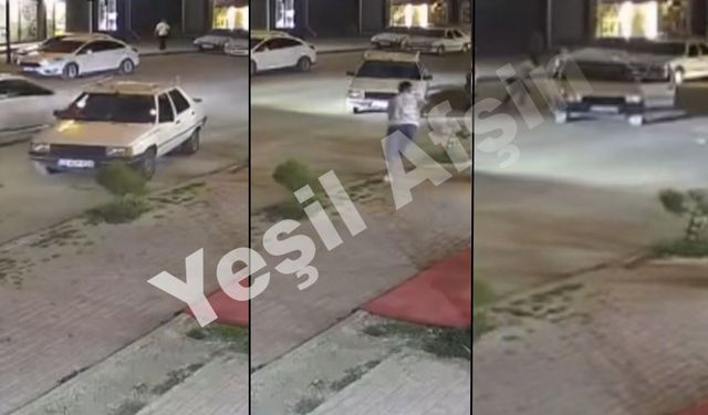 Afşin’de El Freni Çekilmeyen Otomobil Yokuş Aşağı Hareket Etti