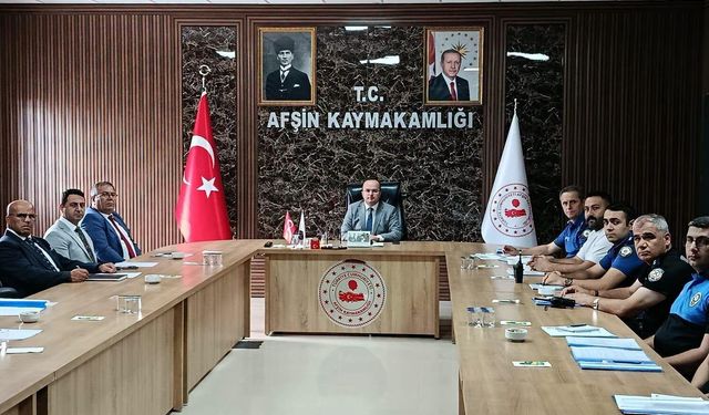 Afşin’de İlçe Güvenlik Danışma Kurulu Toplantısı Gerçekleştirildi