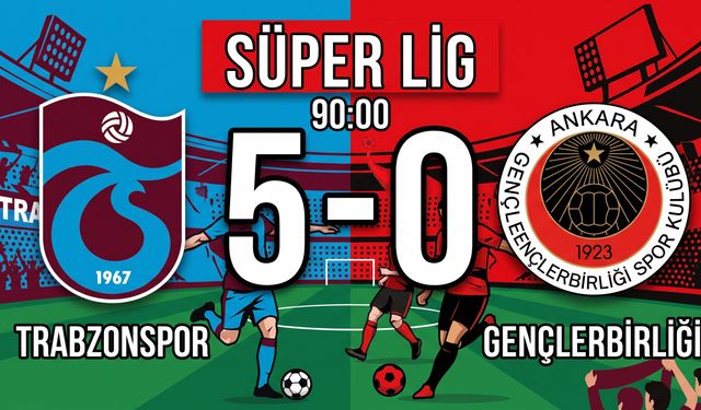 Trabzonspor 5-0 Gençlerbirliği! Papara Park’ta gol yağmuru