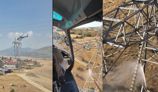 Yüksek Gerilim Hatları Helikopterle Temizleniyor!