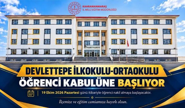 Göksun Devlettepe İlkokulu ve Ortaokulu Öğrenci Nakillerine Başlıyor