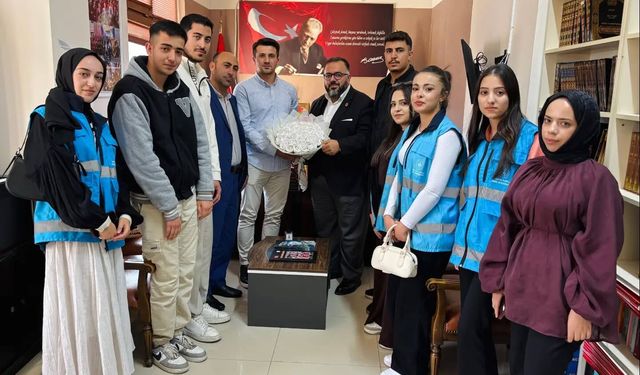 Afşin’de KYK Öğrencilerinden Müftü Gökçek’e Anlamlı Ziyaret
