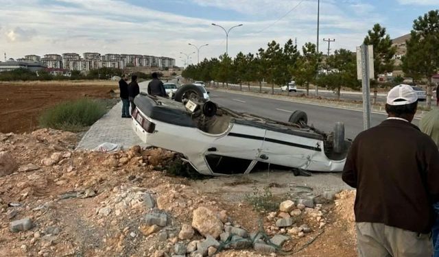 Afşin’de Otomobil Takla Attı: 1 Yaralı