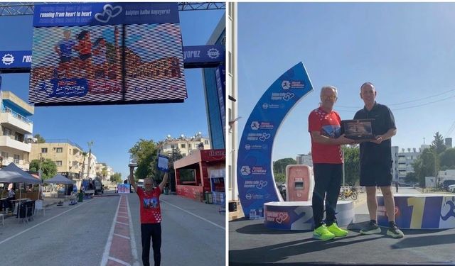 Afşinli Maratoncu Sıtkı Gönen’den Lefkoşa’da Çifte Gurur!