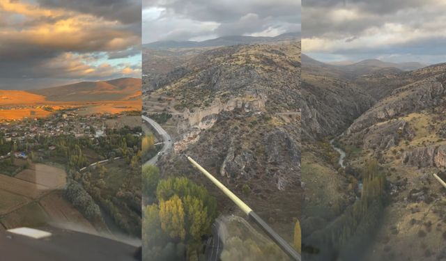 Helikopter Kokpitinden Afşin’in Mahalleleri Görüntülendi