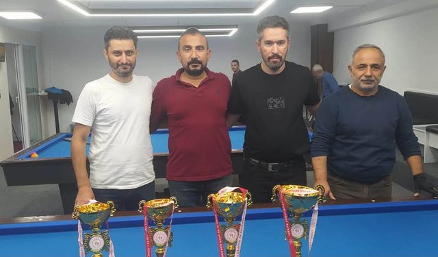 Kahramanmaraş’ta 29 Ekim’e Özel 3 Bant Bilardo Turnuvası Sona Erdi