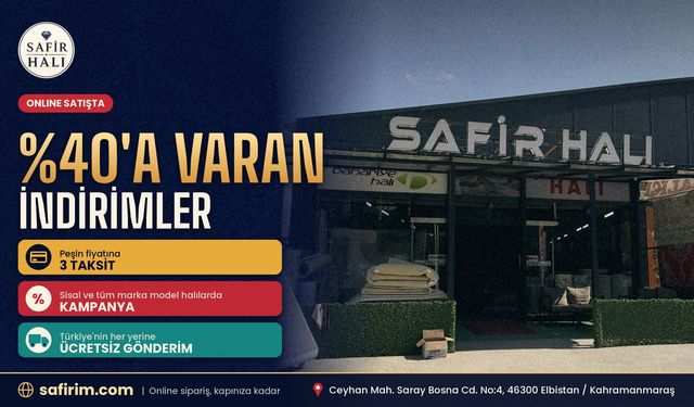 Safir Halı’dan Büyük Kampanya! Yüzde 40’a Varan İndirim Başladı