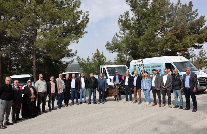 Gülnar Belediyesince 9 araç hizmete sunuldu