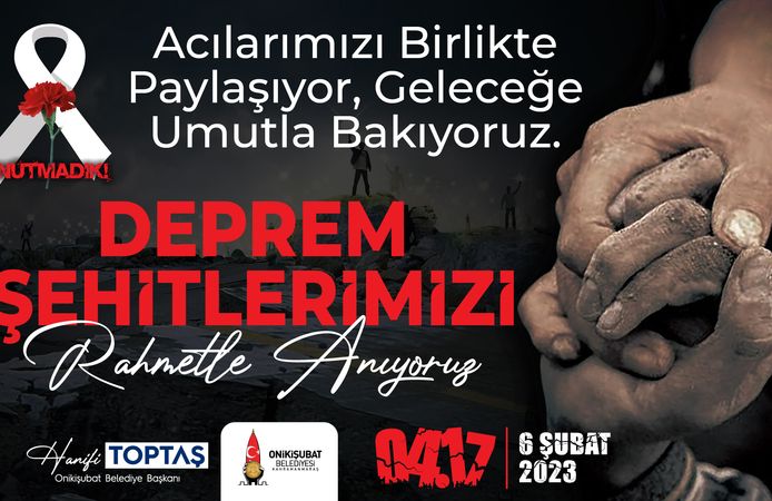 Başkan Hanifi Toptaş, 6 Şubat’ın 3’üncü Yıldönümünde Deprem Şehitlerini Andı