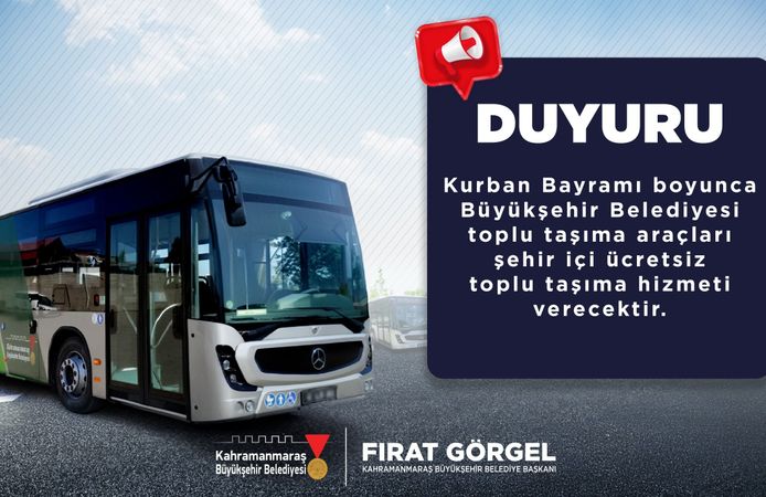 Büyükşehir’den Bayramda Ücretsiz Ulaşım Desteği
