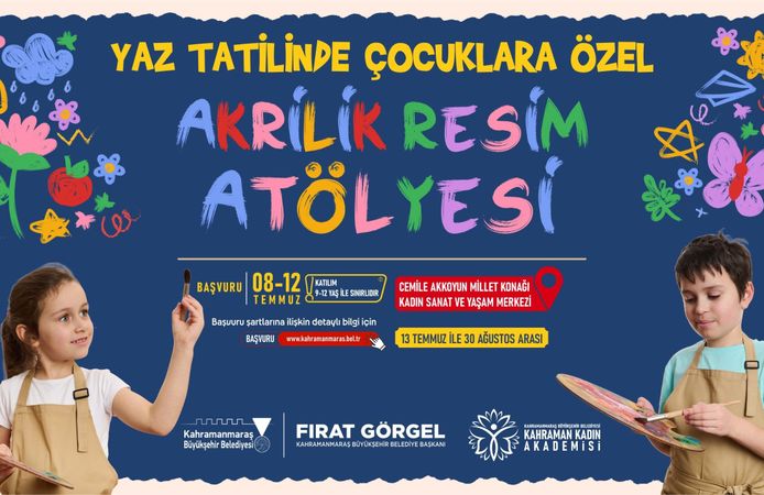 Büyükşehir’den Çocuklara Yaz Hediyesi; Akrilik Resim Atölyesi Başlıyor