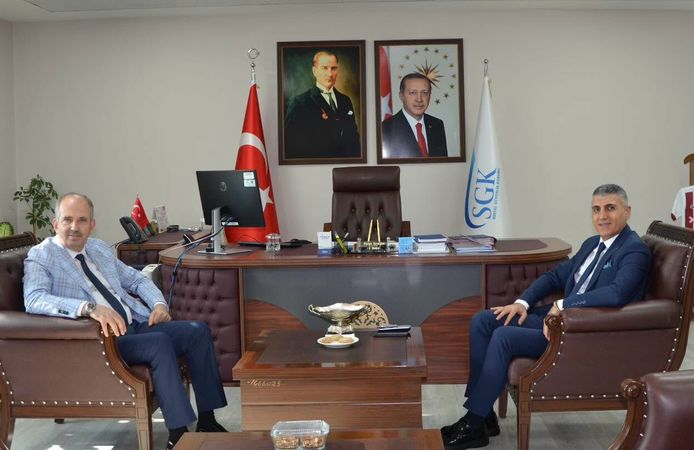 İl Müftüsü Dr. Güller’den SGK İl Müdürü Hüseyin Karaoğlan’a İade-i Ziyaret