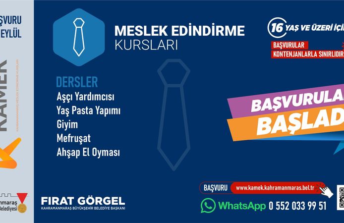 KAMEK’te Güz Dönemi Kurslarına Başvurular Başladı
