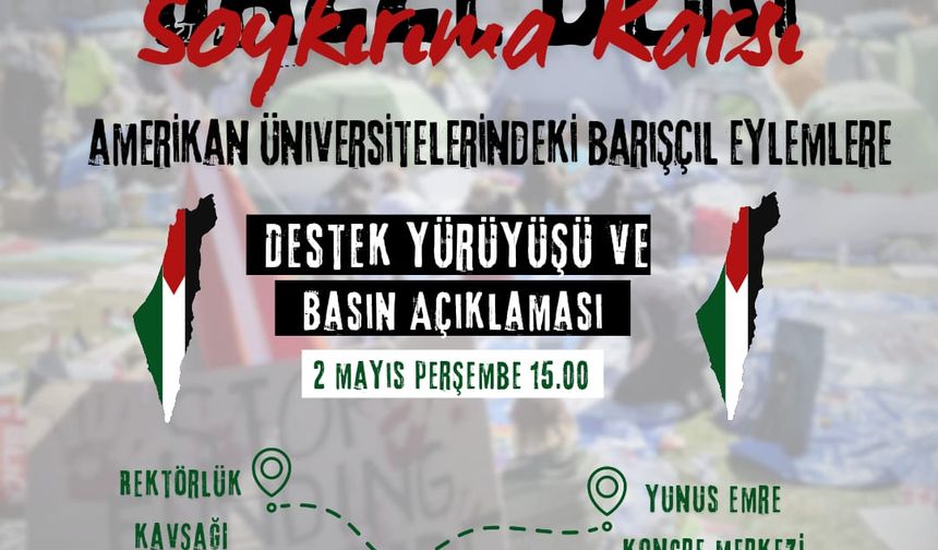 Üniversiteliler, Filistin İçin Yürüyecek