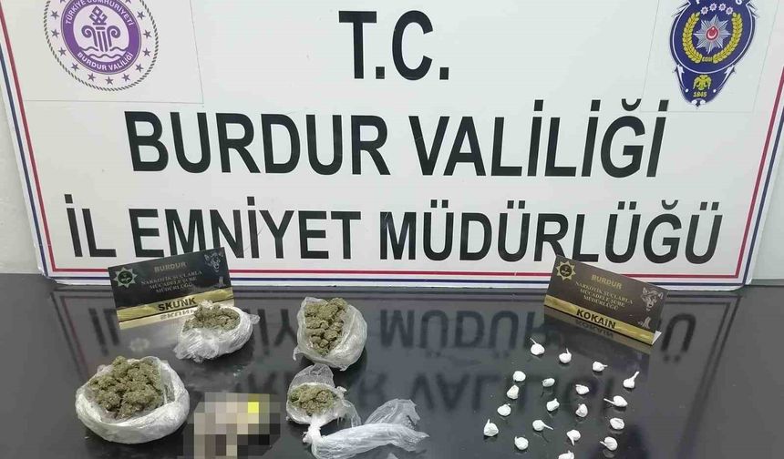 Burdur’da durdurulan araçtan uyuşturucu çıktı, 1 kişi tutuklandı