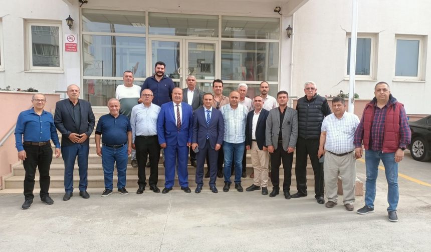 İskenderun'da muhtarlardan İlçe Emniyet Müdürü Güneş'e ziyaret