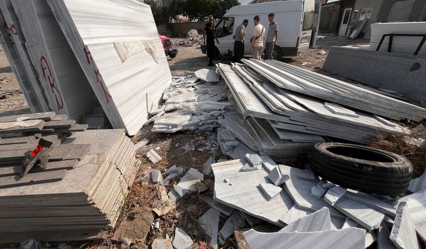 Kahramanmaraş'ta mermer blokların altında kalan 1 kişi öldü, 1 kişi yaralandı
