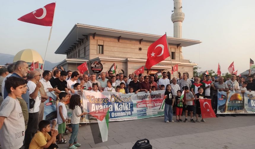 Osmaniye'de, Filistin'e destek konvoyu düzenlendi