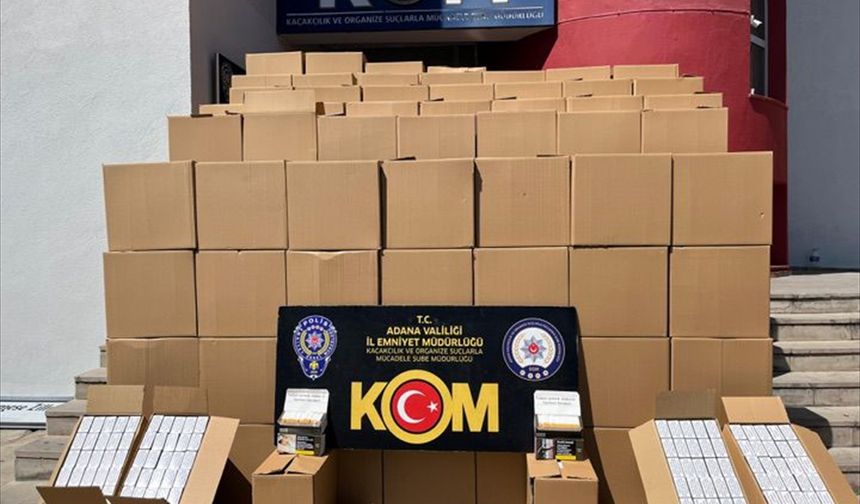 Adana'da 7 milyon 910 bin kaçak makaron ele geçirildi