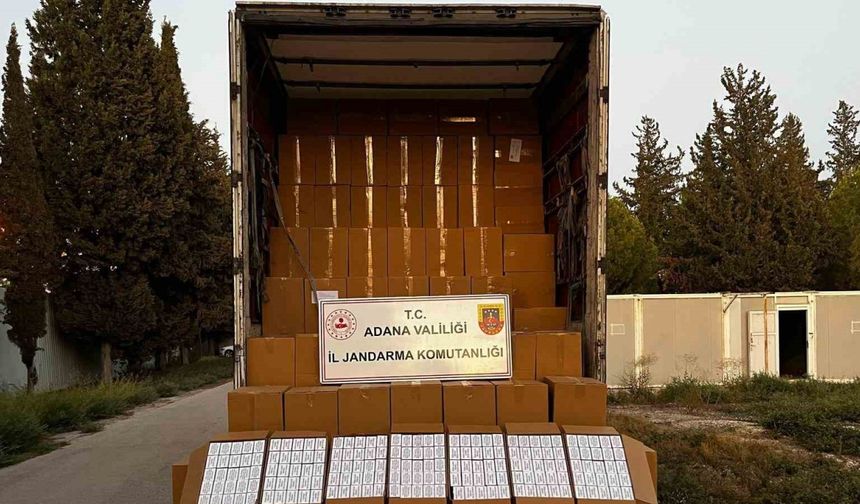 Adana’da 6 milyon 500 bin adet makaron ele geçirildi