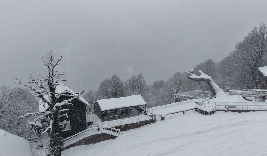 Samanlı Dağları'ndaki kış manzaraları havadan görüntülendi