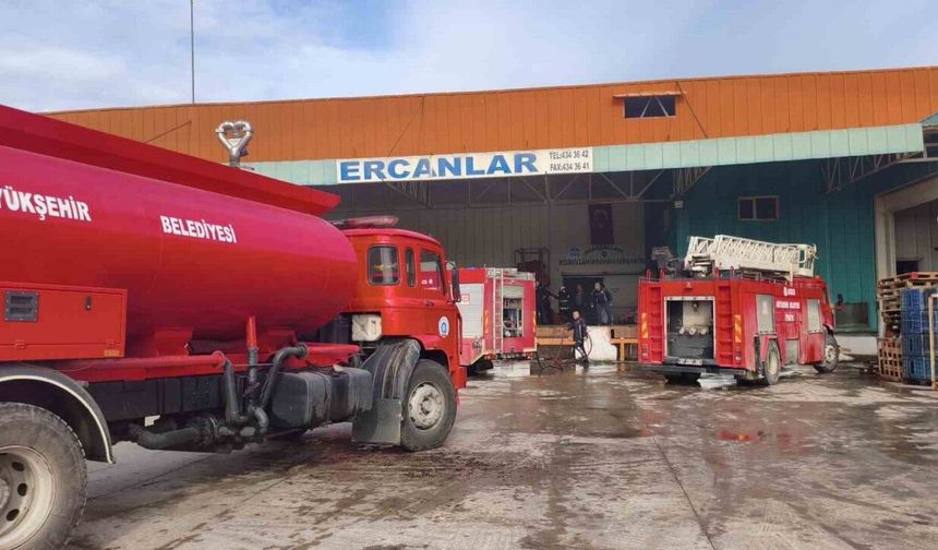 Soğuk hava  deposundaki yangın paniğe neden oldu