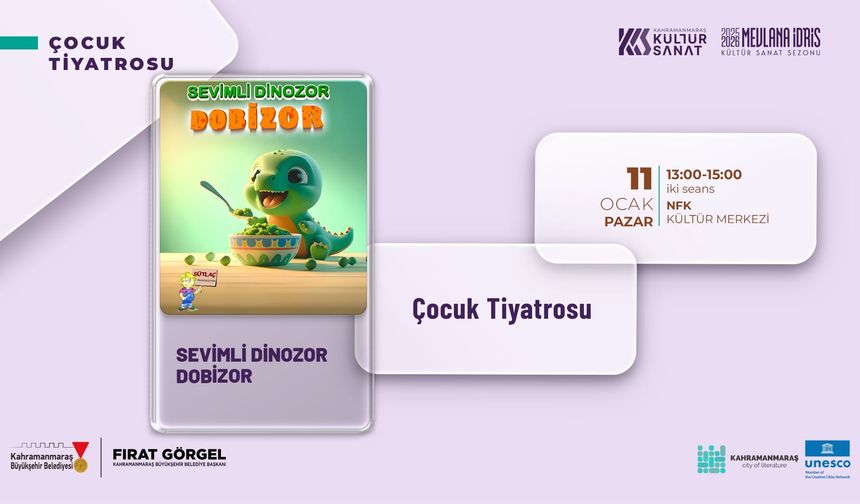 “Sevimli Dinozor Dobizor” Minikleri Eğlendirmeye Geliyor