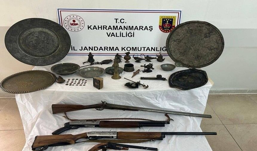 Kahramanmaraş'ta tarihi eser kaçakçılığı operasyonu