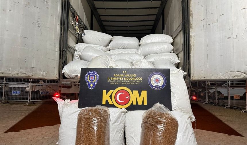 Adana'da 3 ton 40 kilogram kaçak tütün ele geçirildi