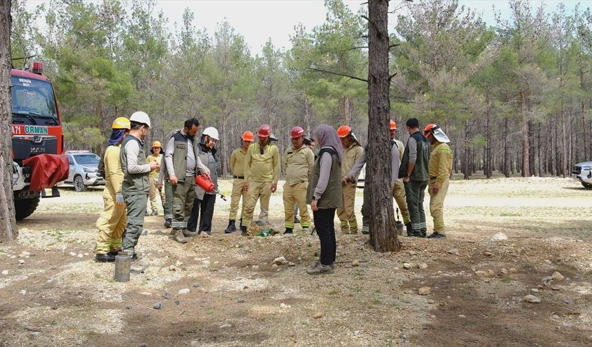 Mersin'de yaz sezonu öncesi orman yangını tatbikatı yapıldı