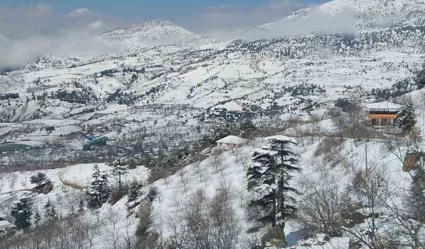 Kahramanmaraş'ın yüksek kesimlerinde kar etkili oldu