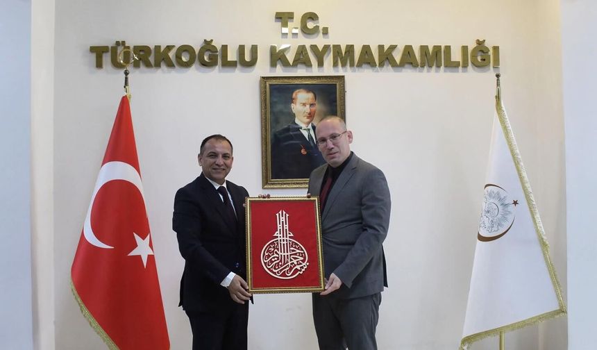 İl Millî Eğitim Müdürü Baydur’dan Türkoğlu Kaymakamı Mercan’a Ziyaret