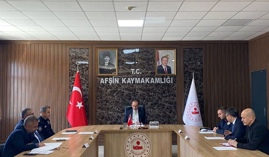 Afşin’de Eğitim Güvenliği Toplantısı Yapıldı