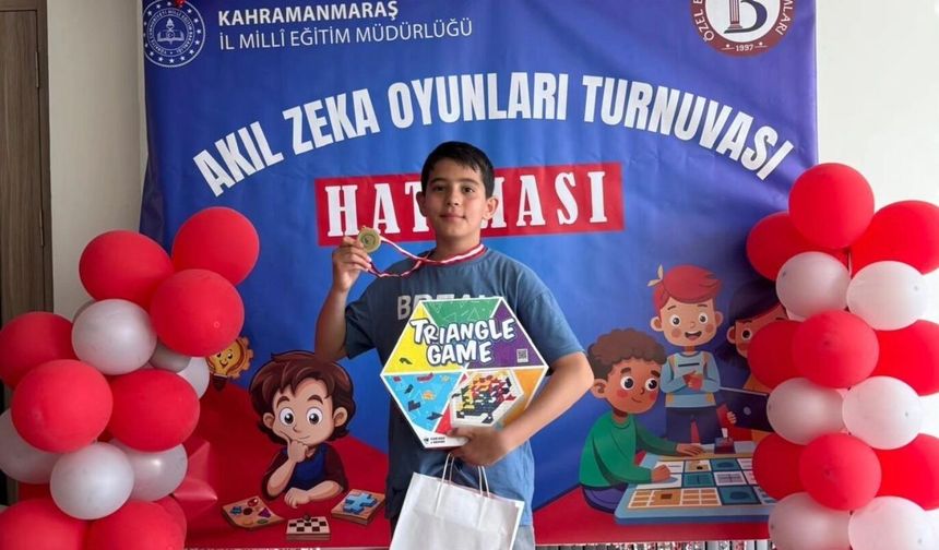 Afşinli Öğrenci Eymen’den Akıl ve Zekâ Oyunlarında İl Birinciliği