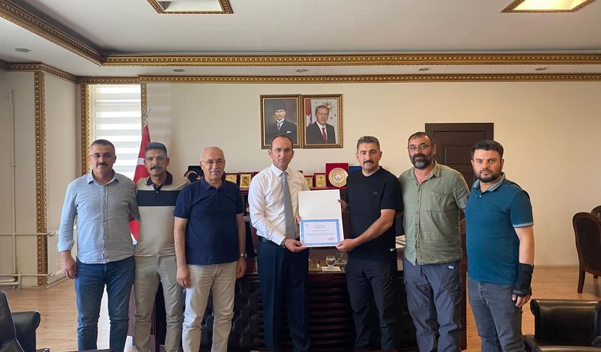 Kaymakam Sarıdoğan’dan Afşin Avcılar ve Atıcılar Derneği’ne Teşekkür Belgesi
