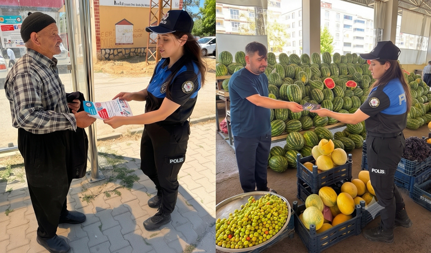 Afşin Emniyeti Pazarda Vatandaşı Uyardı: Siber Dolandırıcılara Geçit Yok!