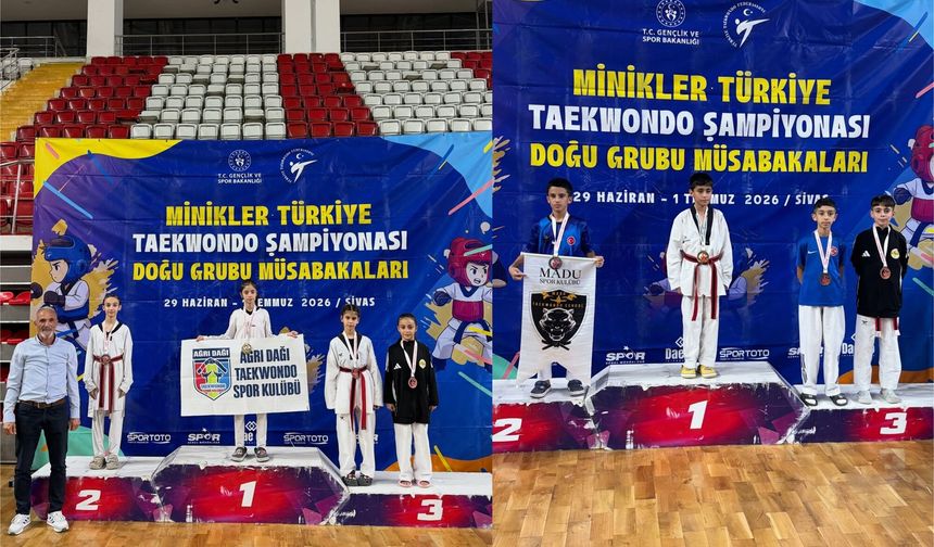 Afşinli Taekwondocular Sivas’tan Madalyayla Döndü