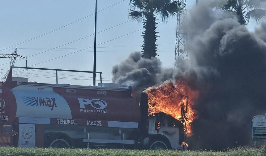 Yakıt Tankerinin Motoru Alev Aldı!