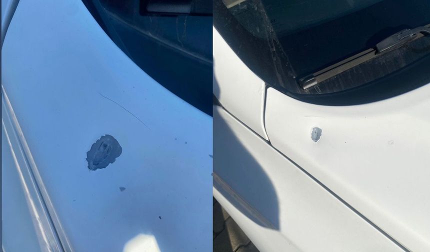 Afşin’de Park Halindeki Araca Yorgun Mermi İsabet Etti