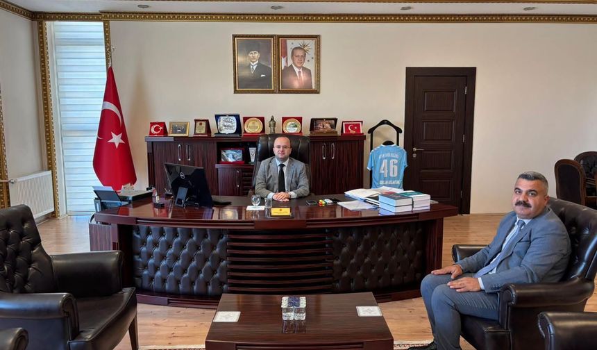 Kaymakam Arslantürk, Afşin Vergi Dairesi Müdürü İpek’i Kabul Etti